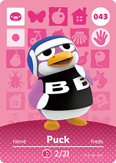 Puck | Animal Crossing | Amiibo Card