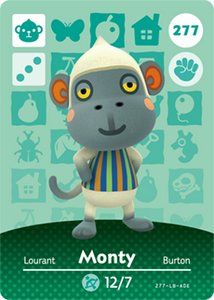 Monty | Animal Crossing | Amiibo Card