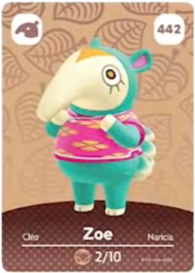 Zoe | Animal Crossing | Amiibo Card